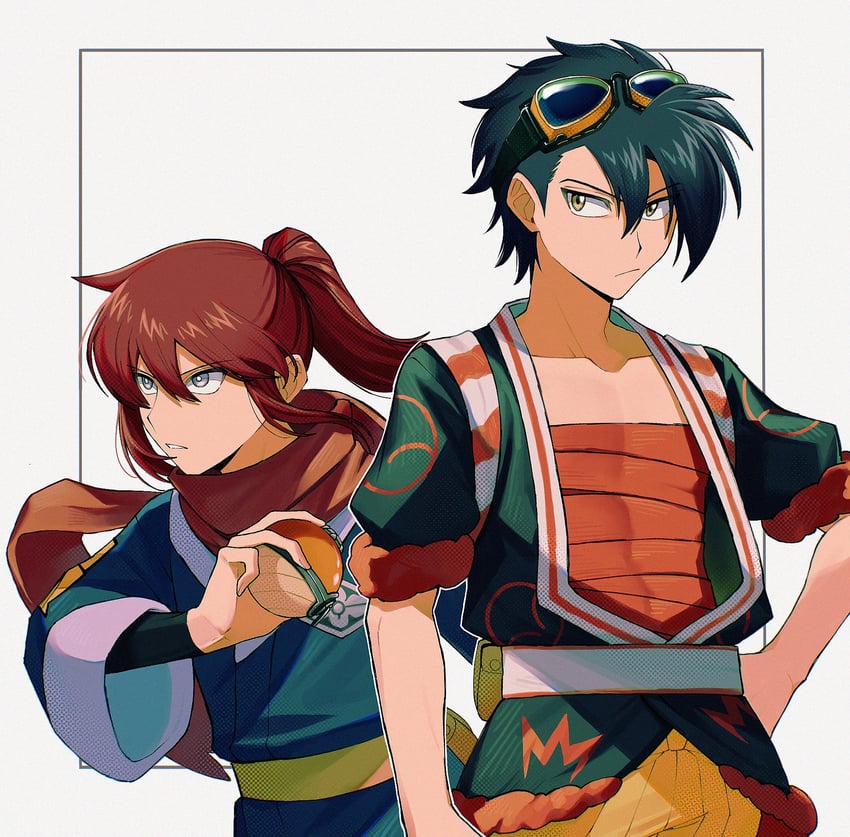 ethan and silver (pokemon and 2 more) drawn by kuruto.