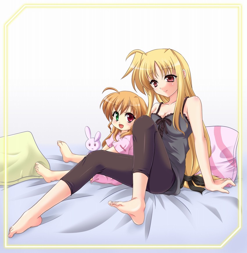 fate testarossa and vivio (lyrical nanoha and 1 more) drawn by murasaki_atsushi