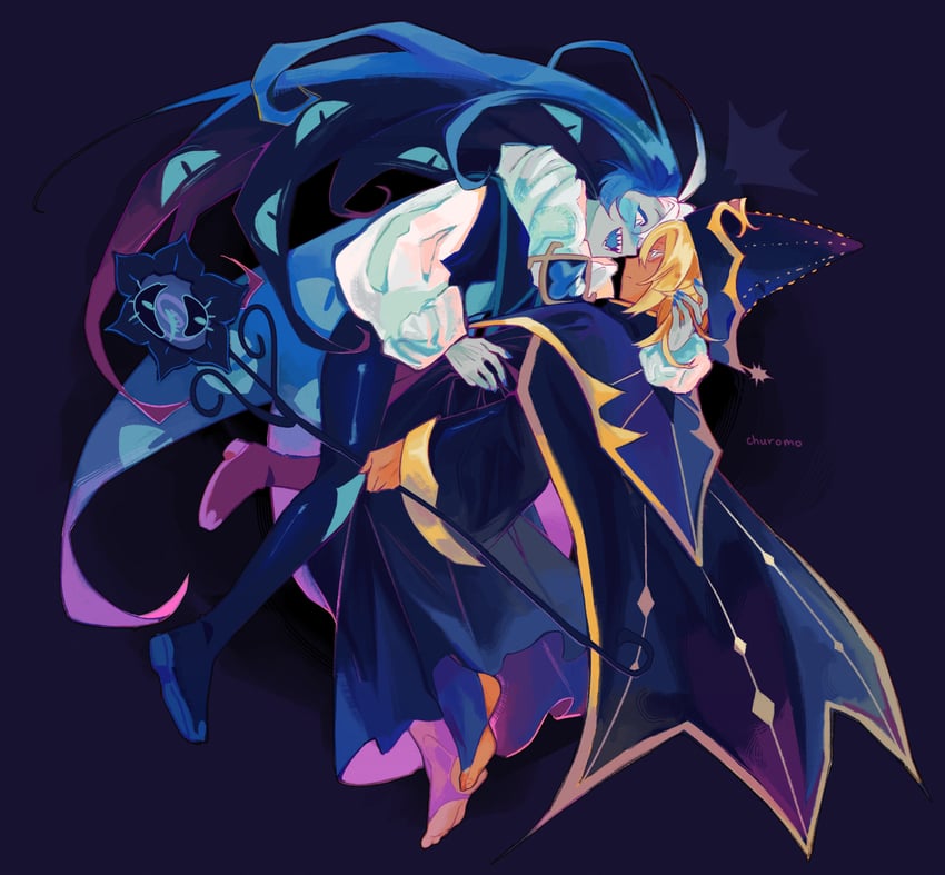 shadow milk cookie and pure vanilla cookie (cookie run and 1 more) drawn by churomo