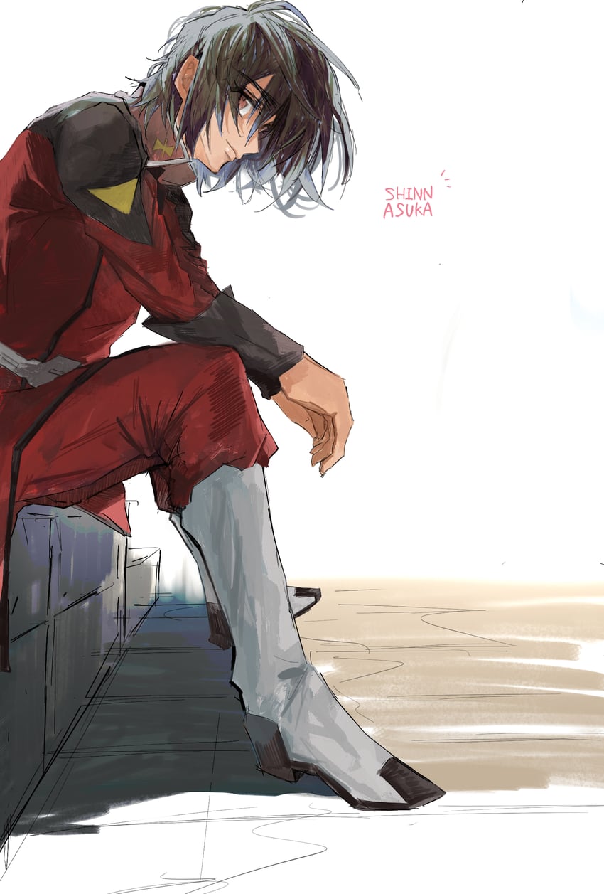shinn asuka (gundam and 2 more) drawn by she_(morianosu)