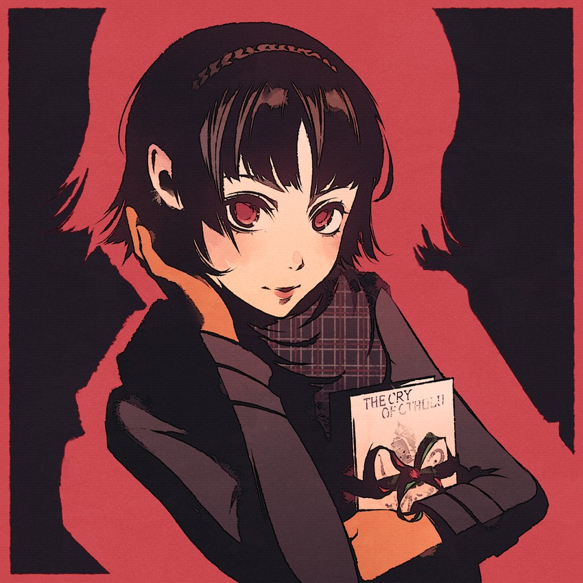 niijima makoto (persona and 2 more) drawn by moshimoshibe