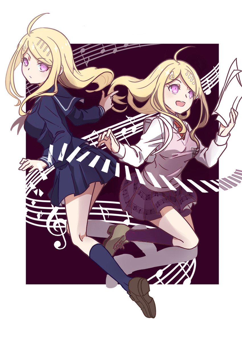 akamatsu kaede (danganronpa and 1 more) drawn by shiro_q~