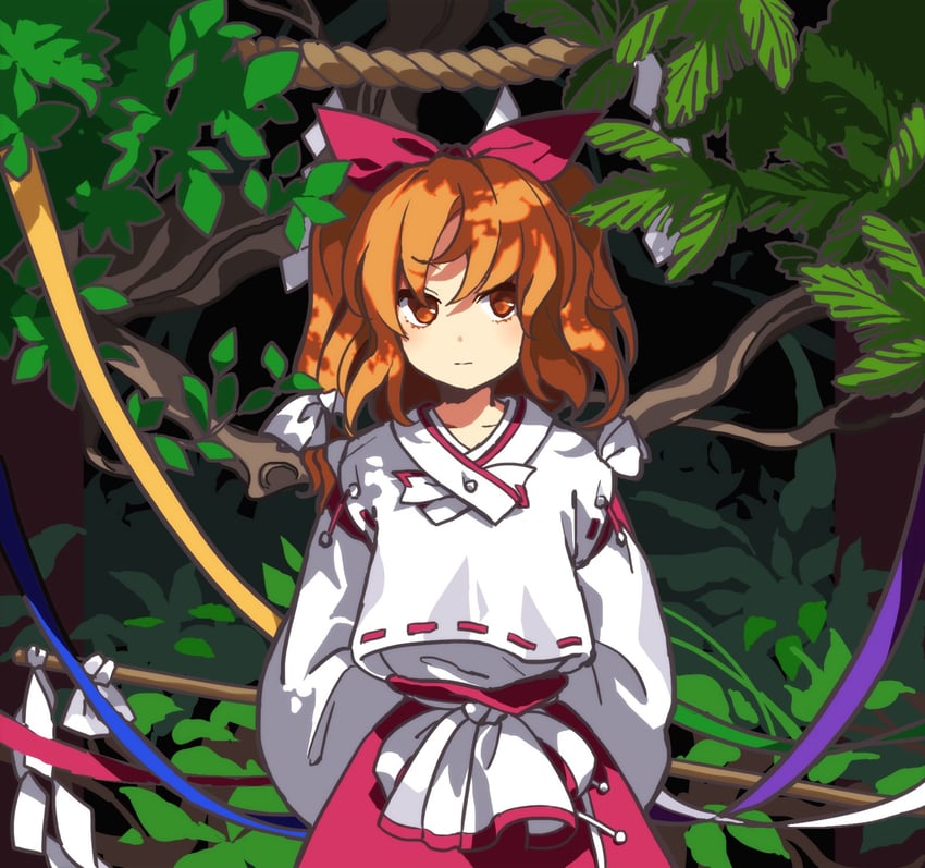 blonde shrine maiden from a future era (touhou and 1 more) drawn by kaigen_1025