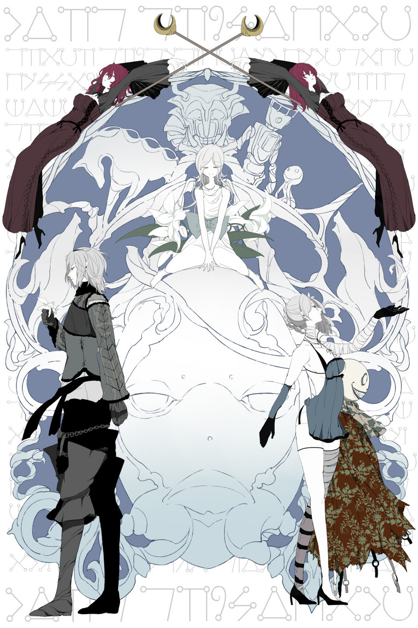 kaine, nier, emil, yonah, devola, and 1 more (nier) drawn by kanenari