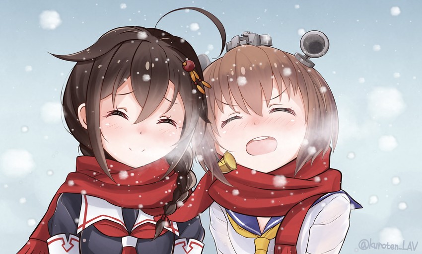 shigure, shigure kai ni, and yukikaze (kantai collection) drawn by kuroten