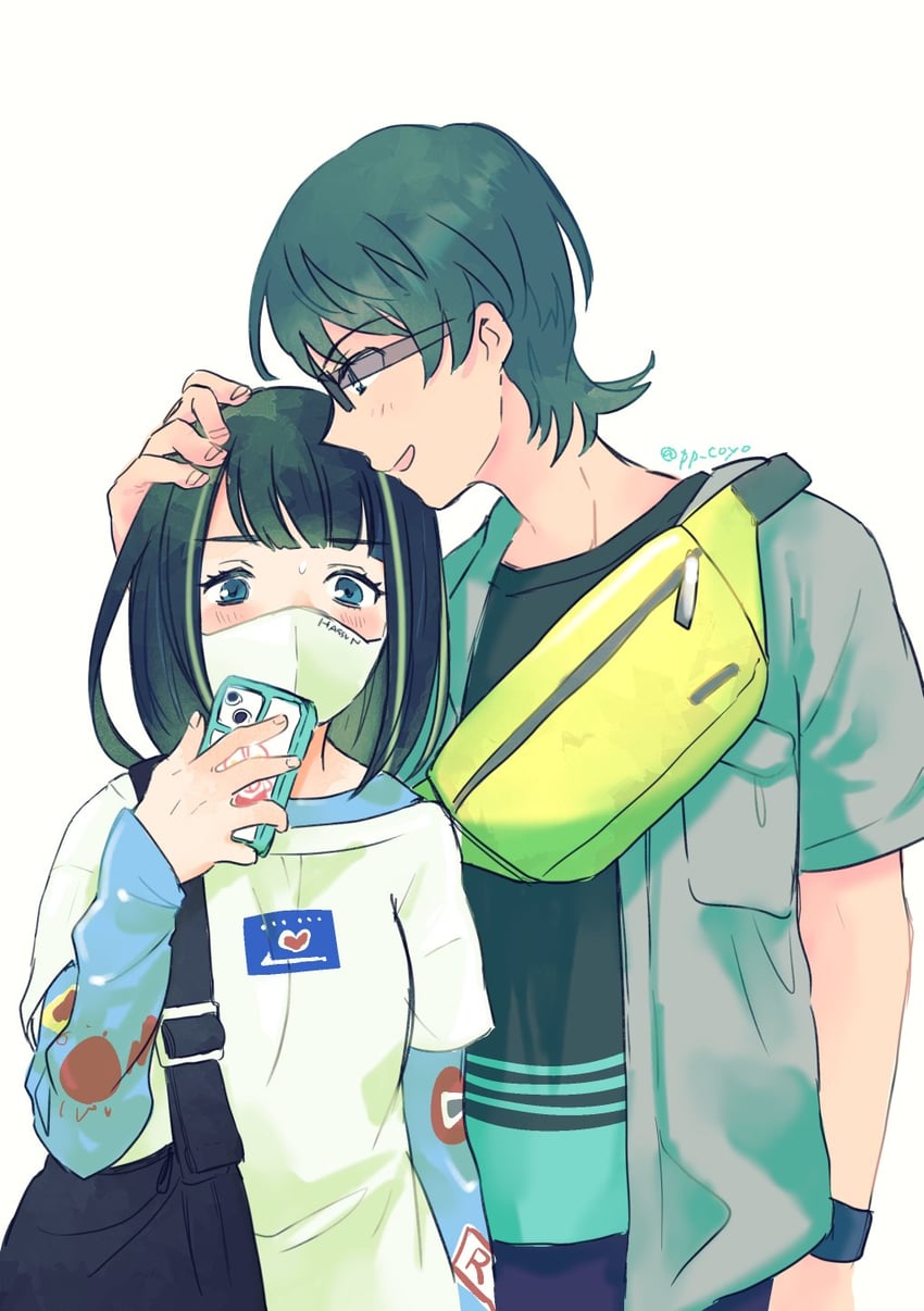 utsumi shou and hassu (gridman universe) drawn by coyo_(pp_coyo)