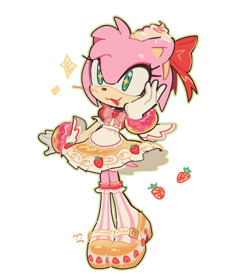 amy rose (sonic and 2 more) drawn by songsom_s2