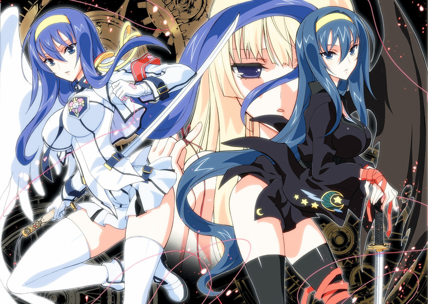 kouzuki chikane and hinomiya himeko (himegami no miko) drawn by kaishaku