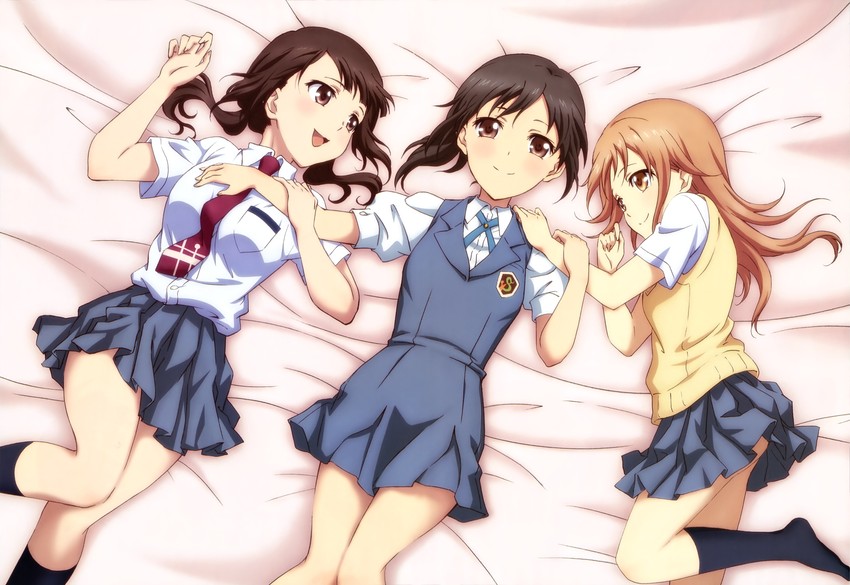 okita sawa, miyamoto konatsu, and sakai wakana (nyantype and 1 more) drawn by kawaguchi_chisato