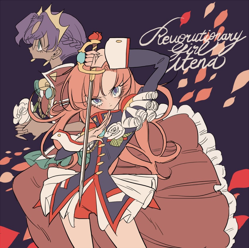 tenjou utena and himemiya anthy (shoujo kakumei utena) drawn by meremero