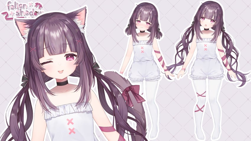 fallenshadow (indie virtual youtuber) drawn by rucaco