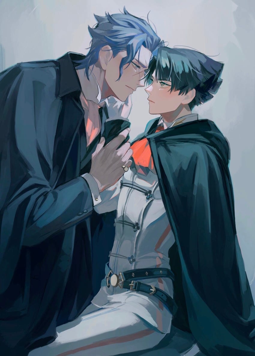 kazuma asogi and barok van zieks (ace attorney and 1 more) drawn by ato_(ml_cc_g)
