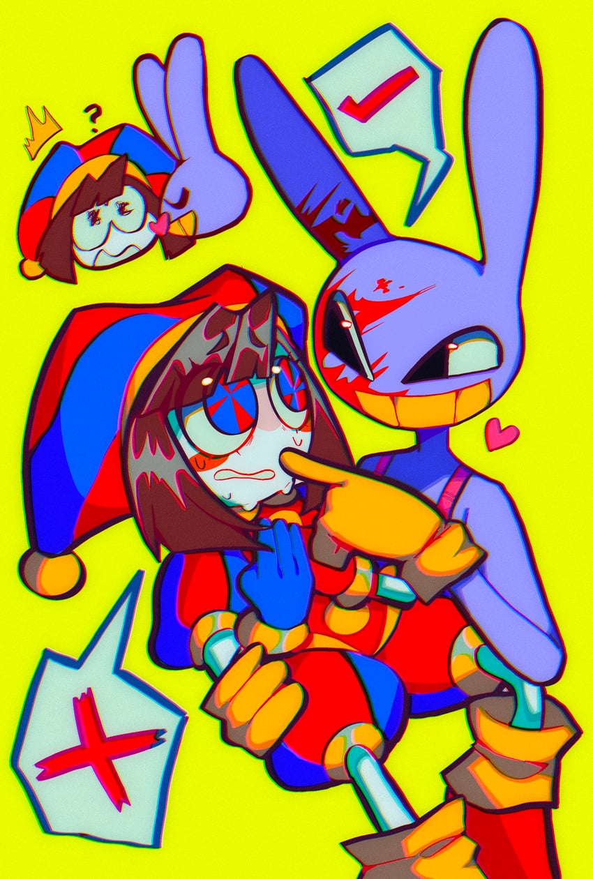 pomni and jax (the amazing digital circus) drawn by maplemersh26
