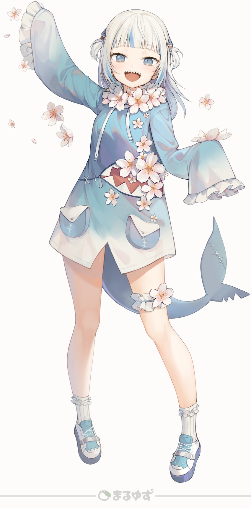 gawr gura (hololive and 1 more) drawn by applebanny