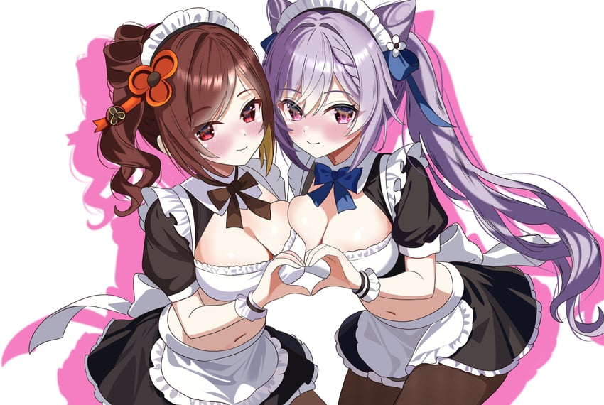 keqing and chiori (genshin impact) drawn by mokyukyu_2339