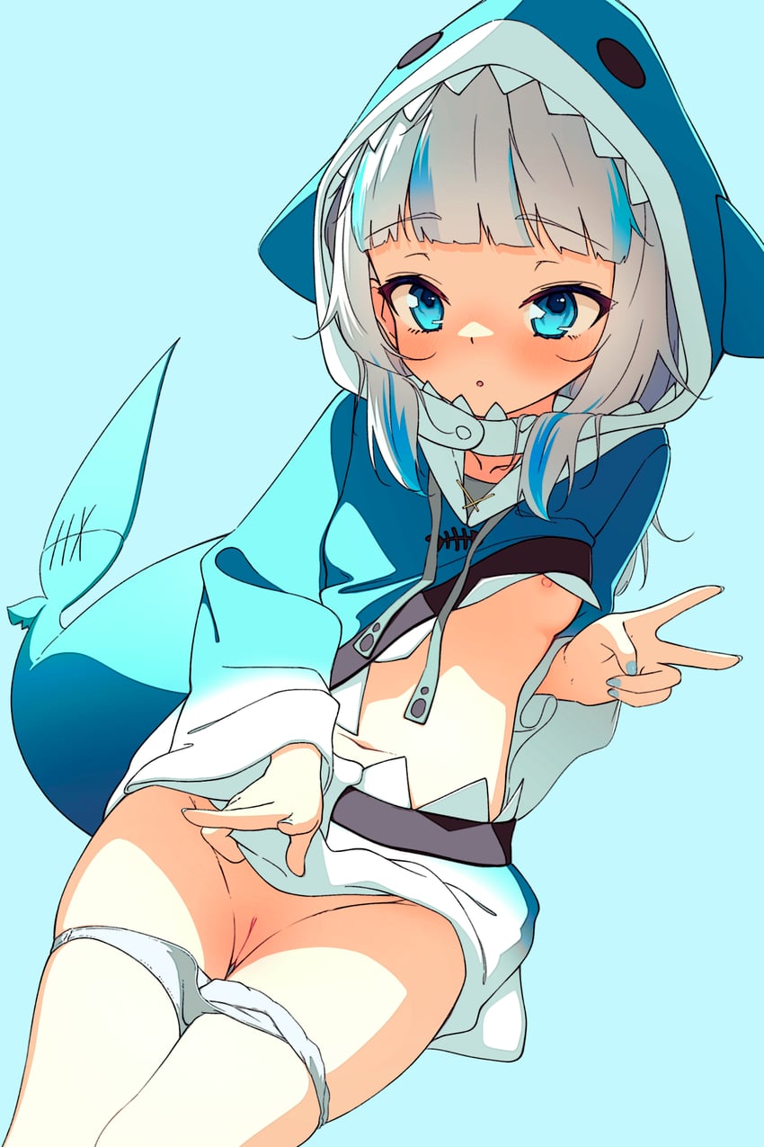 gawr gura (hololive and 1 more) drawn by lucasyecla99