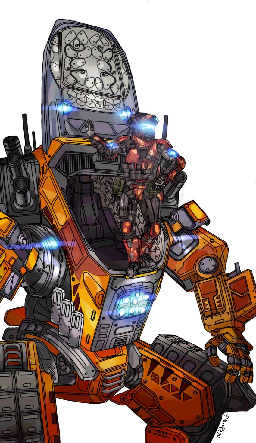 pilot, grapple pilot, and legion (titanfall and 1 more) drawn by kotone_a