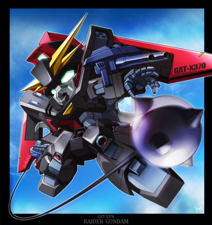 raider gundam (gundam and 2 more) drawn by kaz_(kaz323)