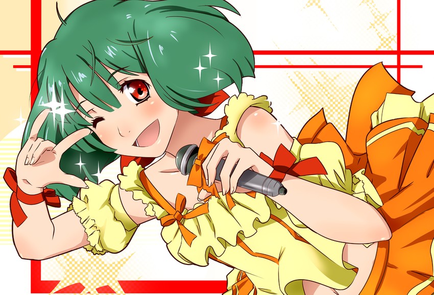 ranka lee (macross and 1 more) drawn by gudon_(iukhzl)