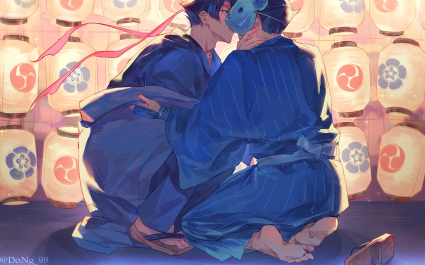 ryunosuke naruhodo and kazuma asogi (ace attorney and 1 more) drawn by dong_98