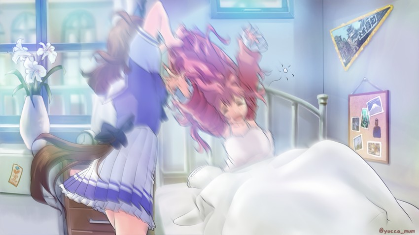 king halo and haru urara (umamusume) drawn by masamune_yukari