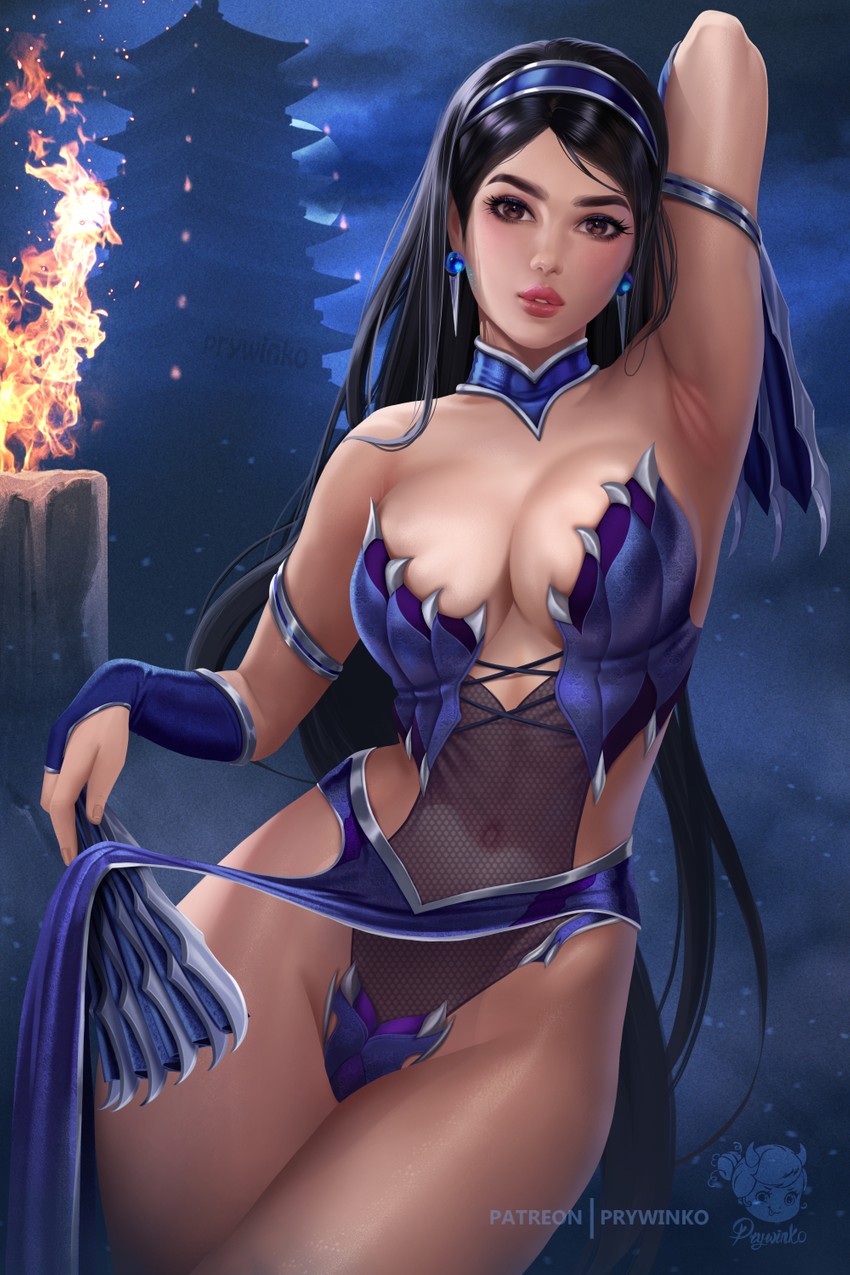 kitana (mortal kombat) drawn by prywinko