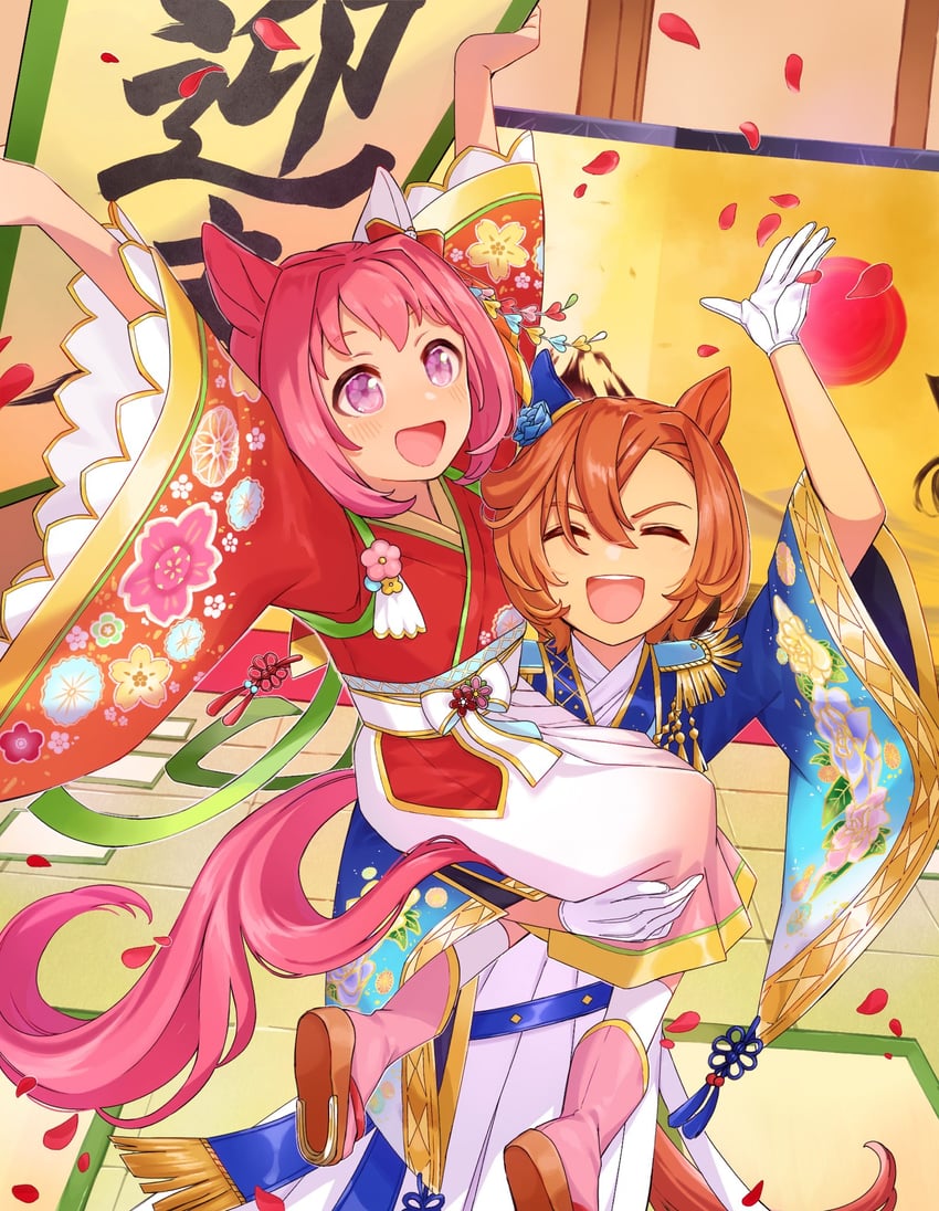 t.m. opera o and haru urara (umamusume) drawn by nanaheibei_3