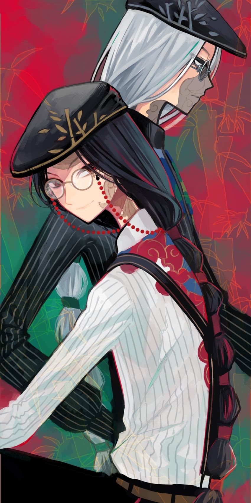 xie bian and fan wujiu (identity v) drawn by bonne_c