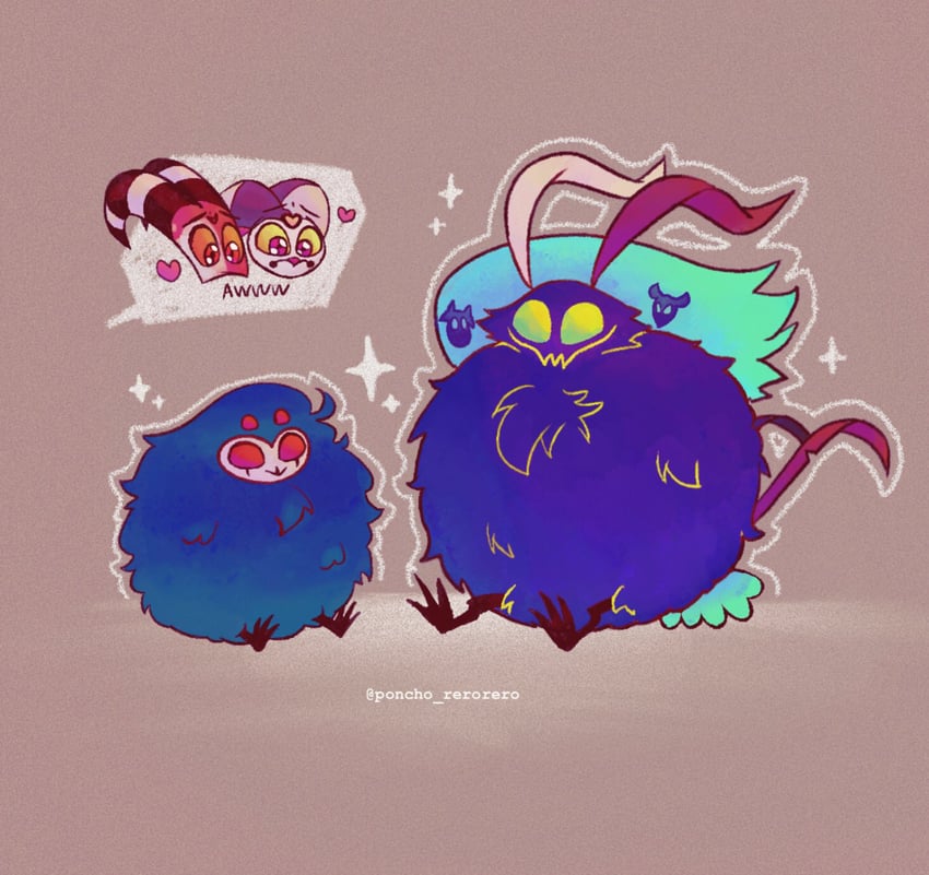 blitzo, stolas, asmodeus, and fizzarolli (helluva boss) drawn by rzps3455