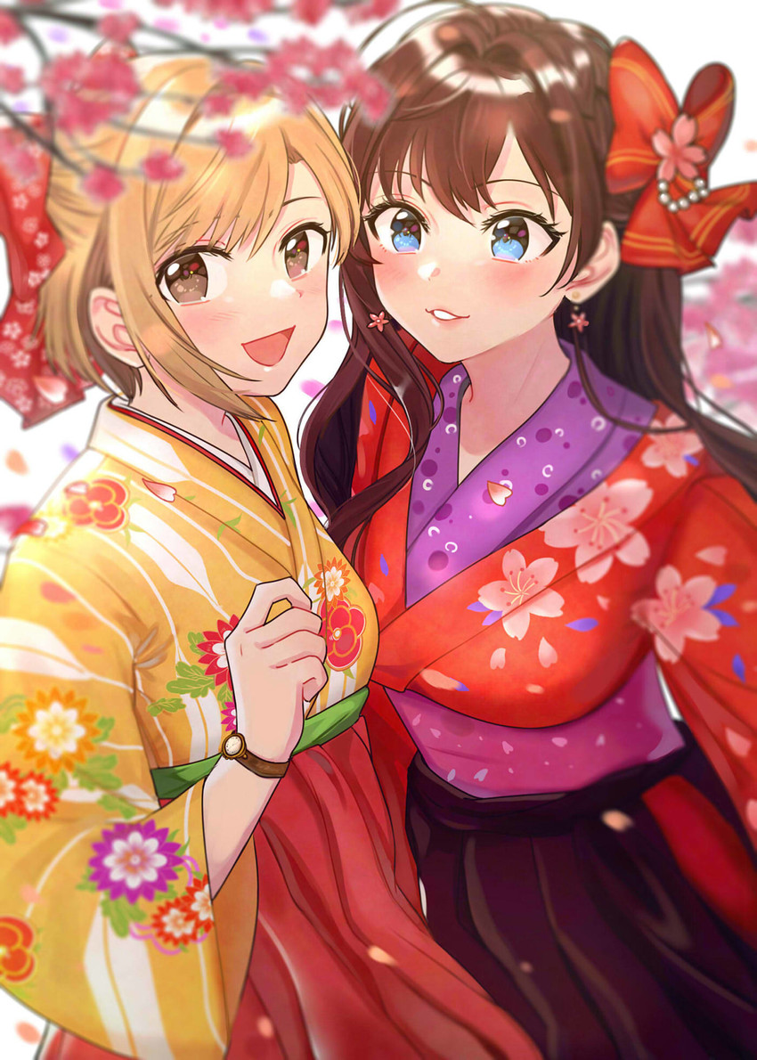 ichinose shiki and aiba yumi (idolmaster and 1 more) drawn by wenquangua