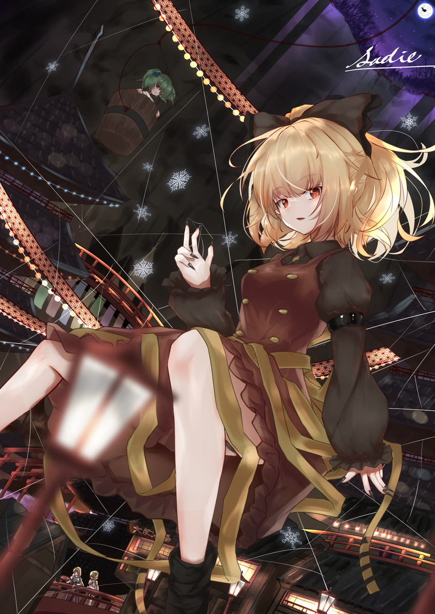 mizuhashi parsee, hoshiguma yuugi, kurodani yamame, and kisume (touhou) drawn by sadil