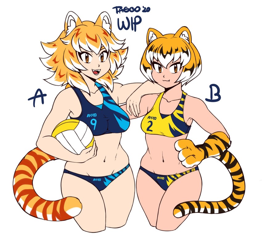 gabby and tabby (original) drawn by taggo