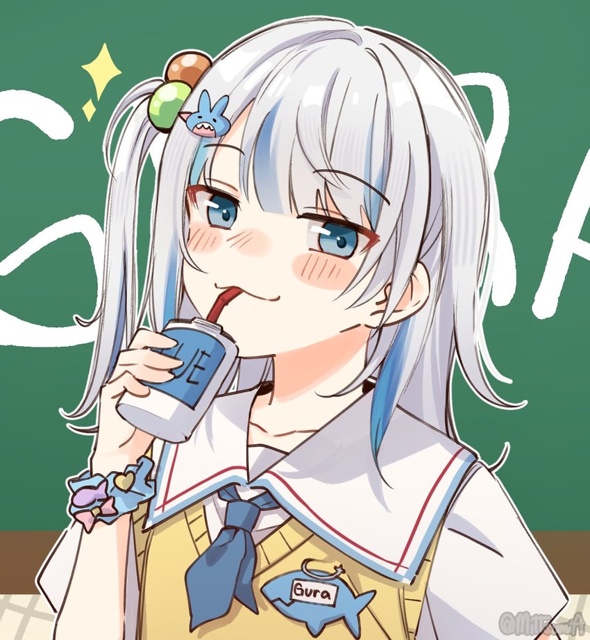 gawr gura (hololive and 1 more) drawn by mittsu