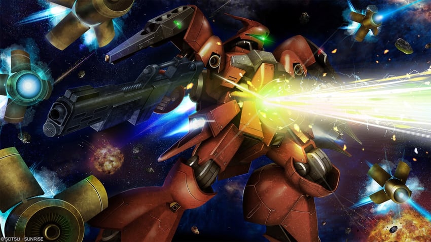 geara doga and geara doga psycommu test type (gundam and 3 more) drawn by tenjin_hidetaka
