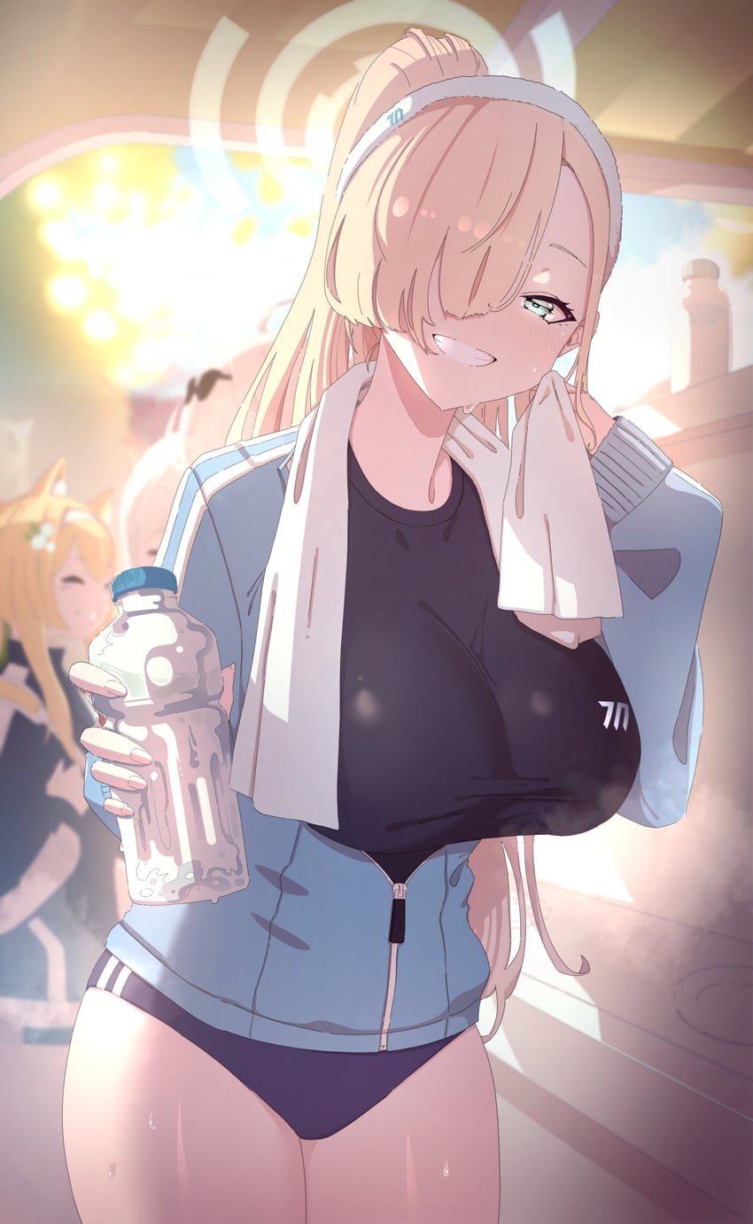 asuna and mari (blue archive) drawn by okoru_ringo