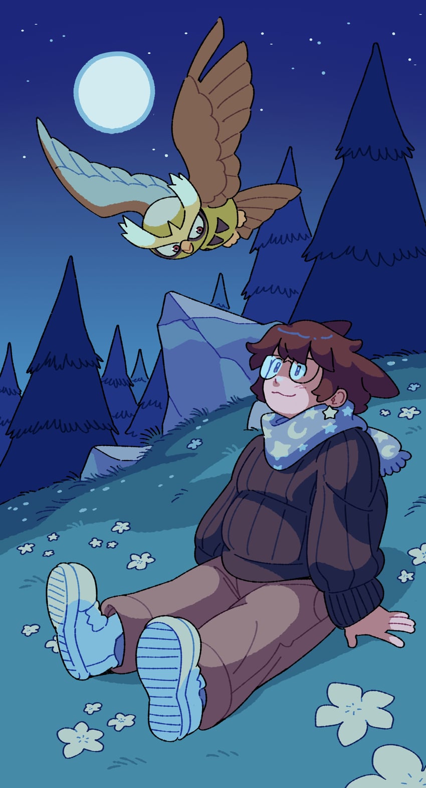 noctowl (original and 1 more) drawn by fourleafisland