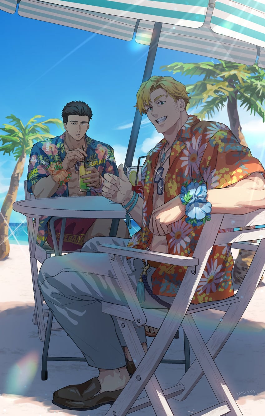 ao isami and lewis smith (yuuki bakuhatsu bang bravern) drawn by jup84973