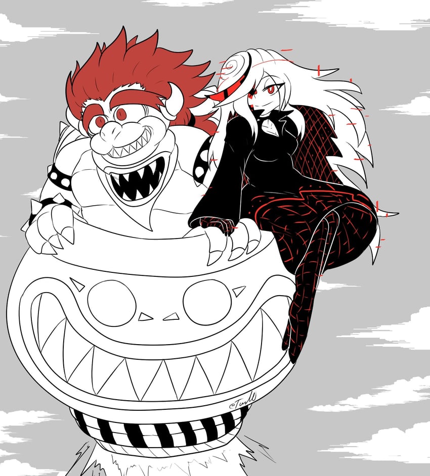 bowser jr. and sage (mario and 2 more) drawn by turb0_time