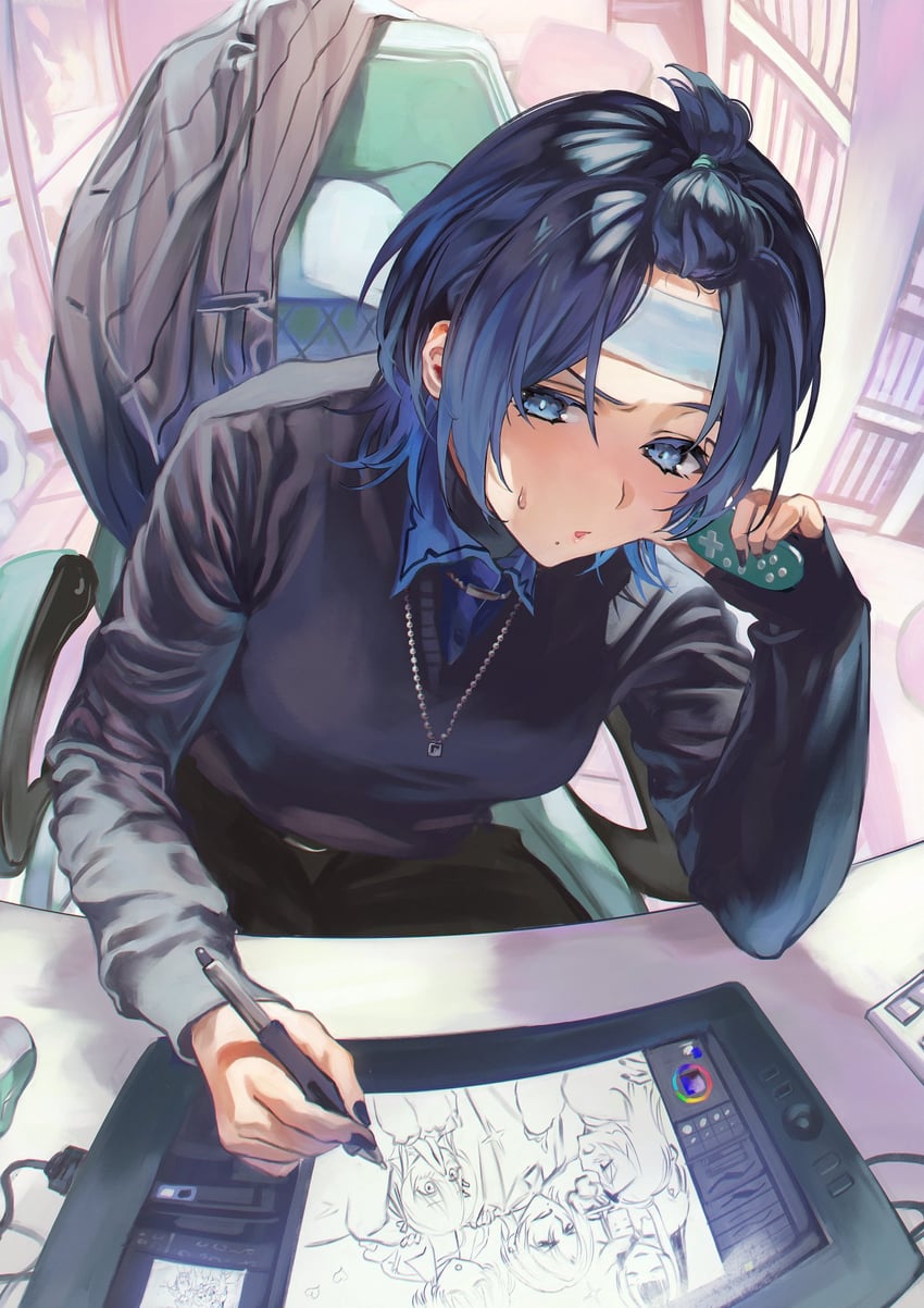 hiodoshi ao (hololive and 1 more) drawn by otsudou