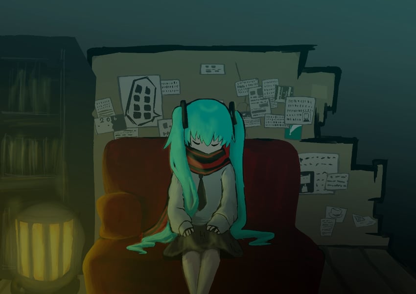 hatsune miku (vocaloid and 1 more) drawn by kouno_torisuke