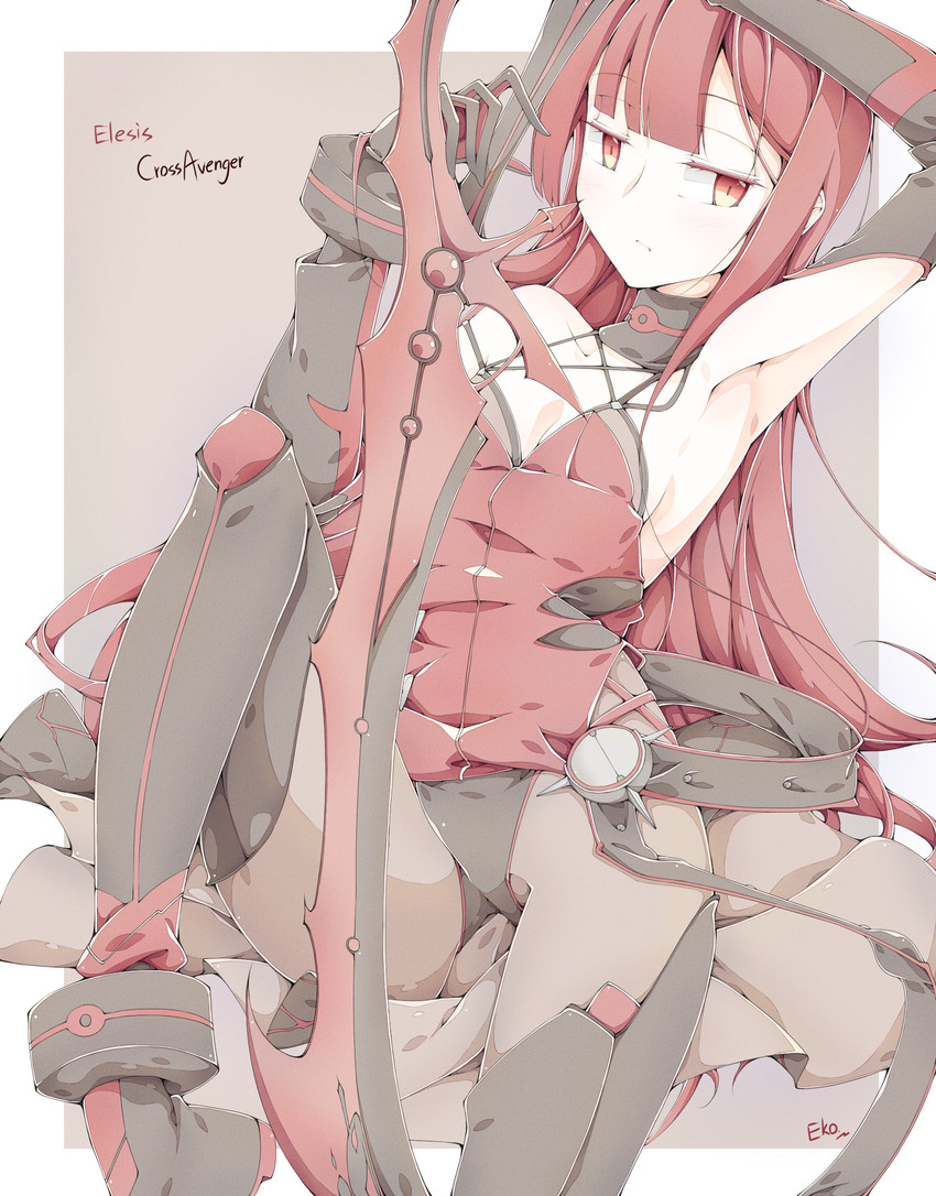 elesis and crimson avenger (elsword) drawn by falco_arrow