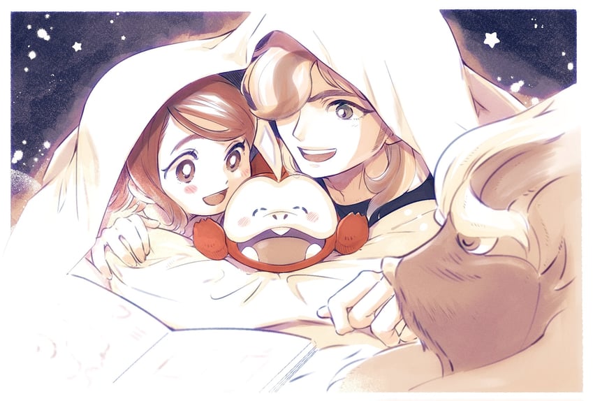 juliana, arven, fuecoco, and mabosstiff (pokemon and 1 more) drawn by patata_sms