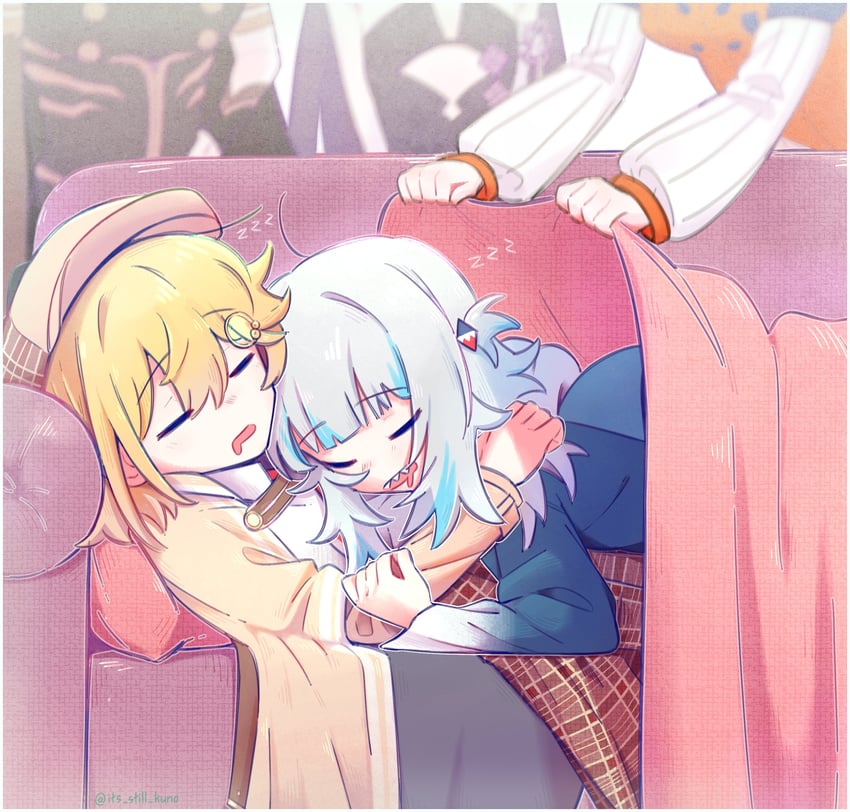 gawr gura, mori calliope, ninomae ina'nis, takanashi kiara, and watson amelia (hololive and 1 more) drawn by its_still_kuno