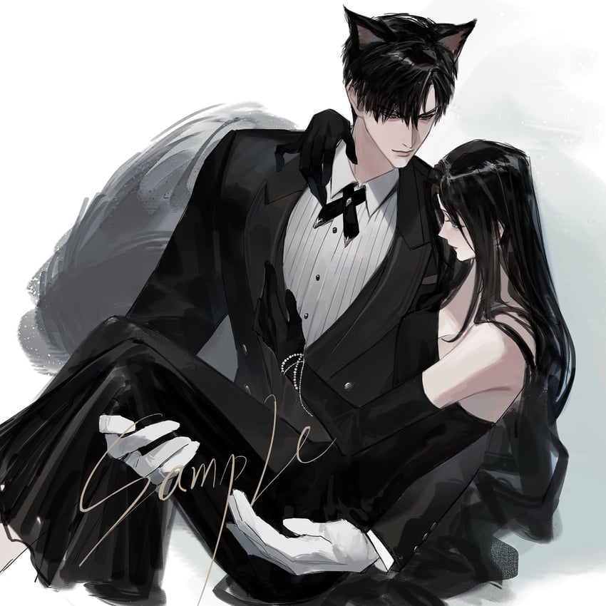 protagonist and zayne (love and deepspace) drawn by ji_ciwei