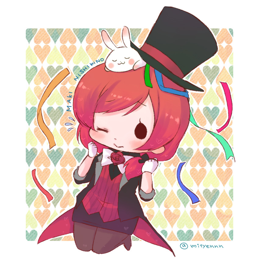 nishikino maki (love live! and 2 more) drawn by mityennn