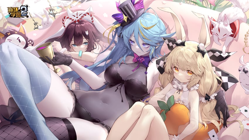 shion, mad hatter, and maggie (honkai and 1 more) drawn by shanyao_jiang_tororo