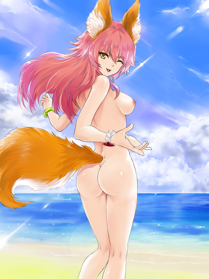 tamamo and tamamo no mae (fate and 1 more) drawn by fengya