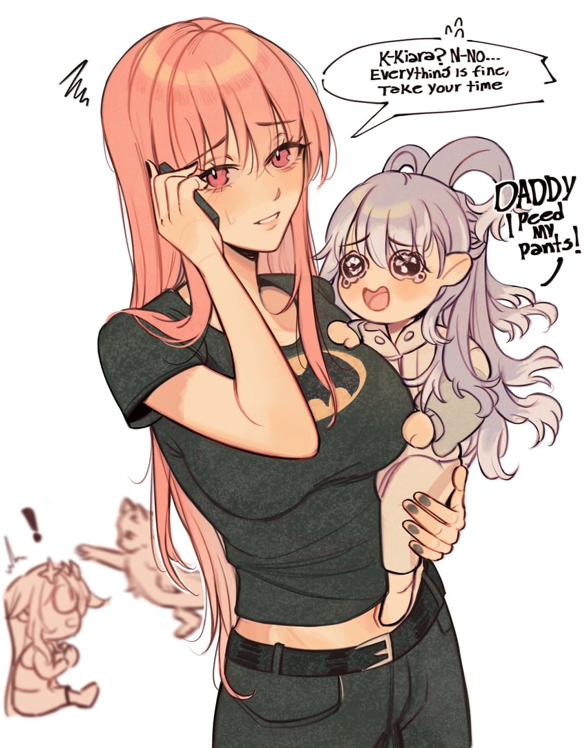 mori calliope, koseki bijou, kobo kanaeru, and tutu (hololive and 2 more) drawn by amlichan