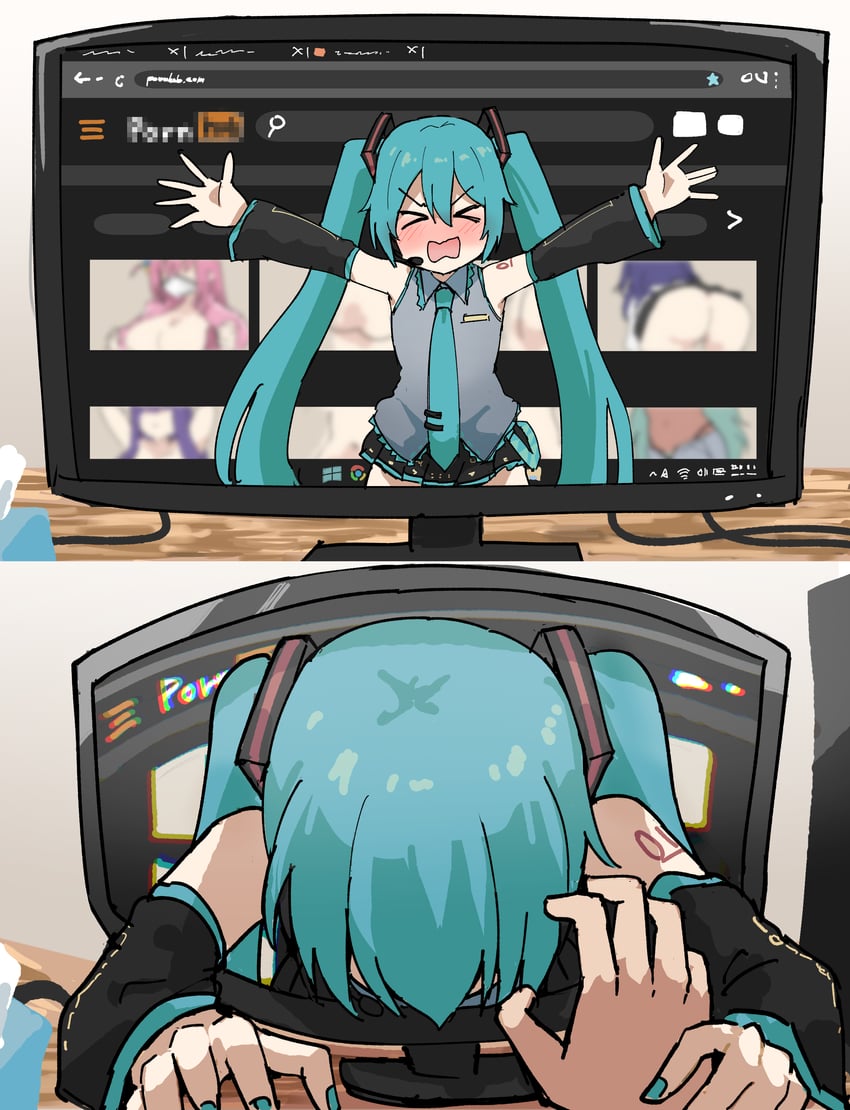 hatsune miku (vocaloid and 6 more) drawn by tenten_(chan4545)