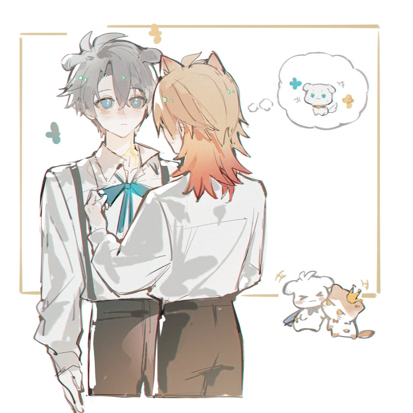 phainon and mydei (honkai and 1 more) drawn by iron_hailai